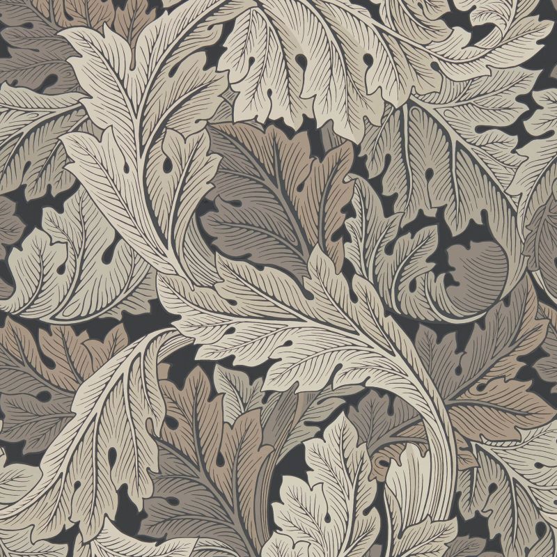 Acanthus Wallpaper - Charcoal/Grey - 216442 - Morris & Co - Premier Wallcovering