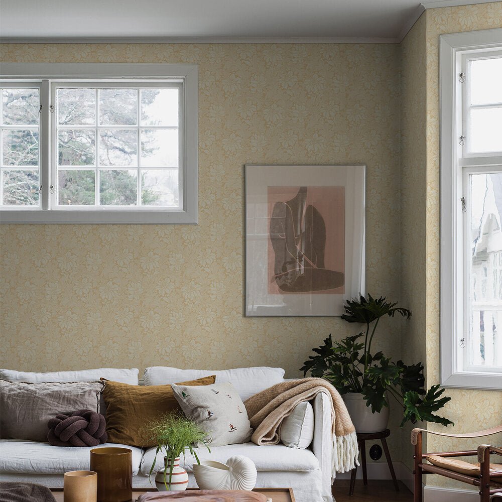 Acanthus Wallpaper - Yellow - Boråstapeter - 2012 - Premier Wallcovering