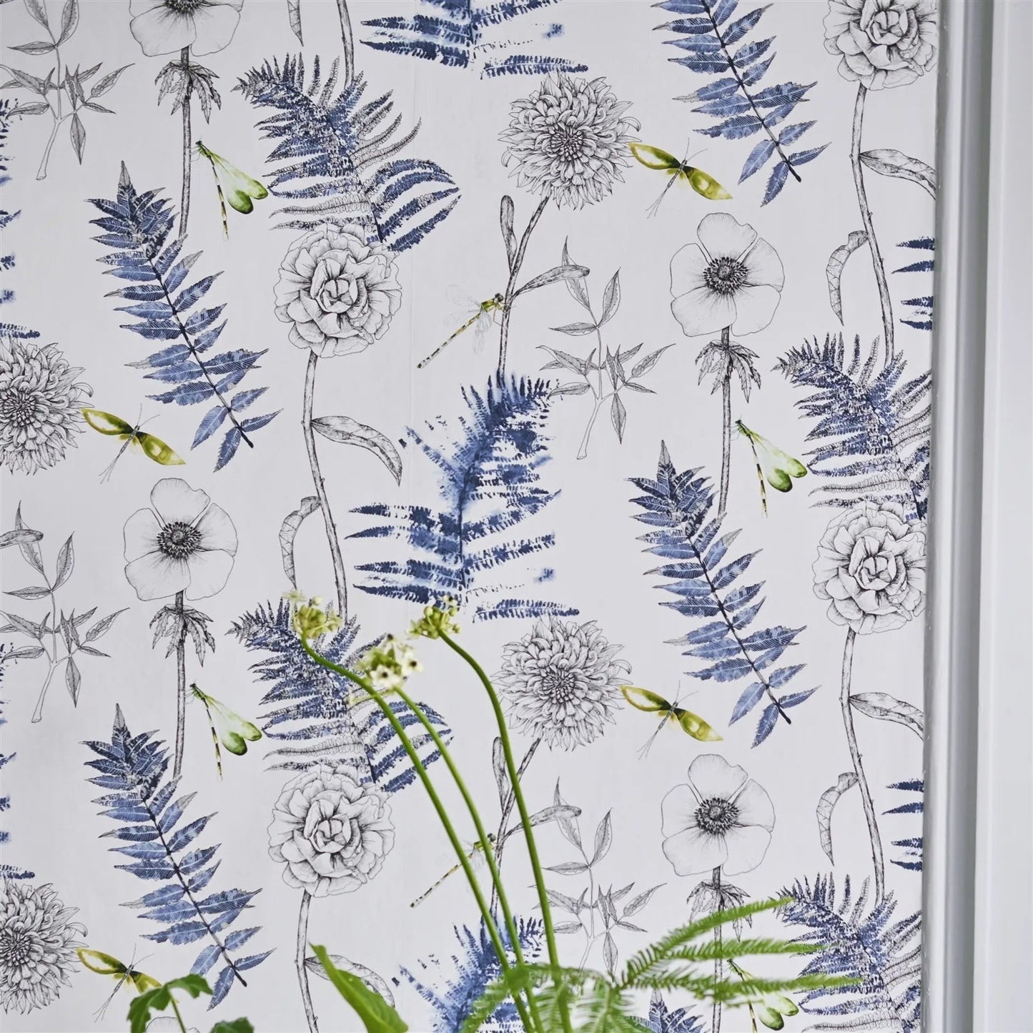 Acanthus Wallpaper - Indigo - PDG1022/01 - Designers Guild