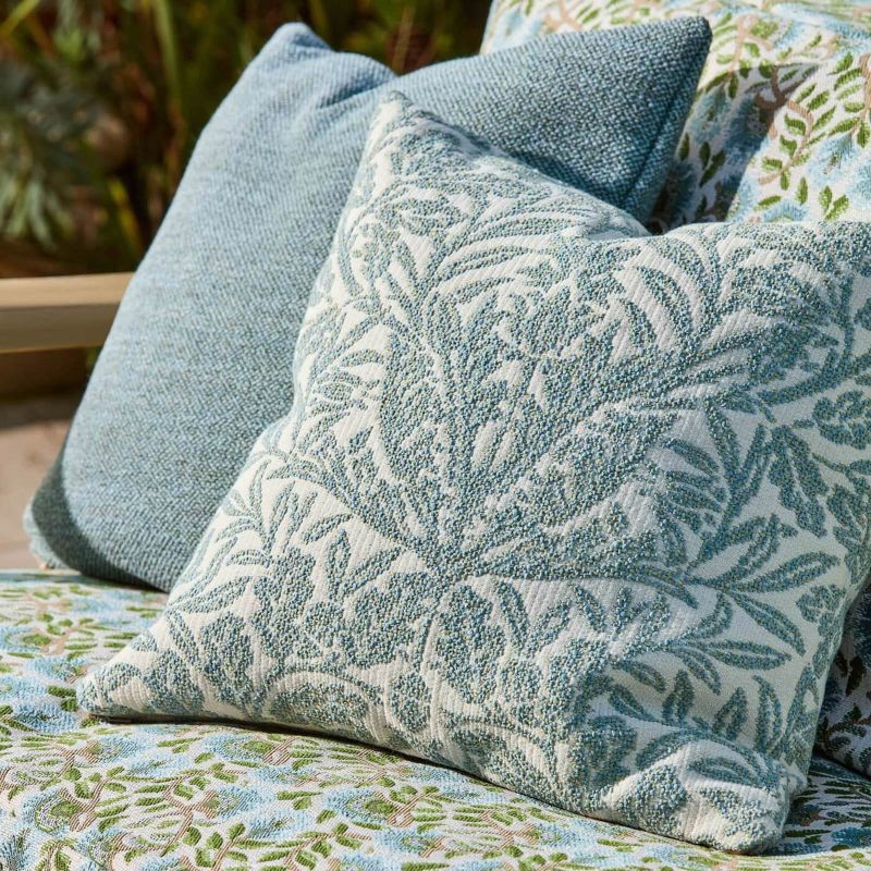 Acorn Weave Outdoor Fabric - Mineral Blue - Morris & Co - 237569 - Premier Wallcovering