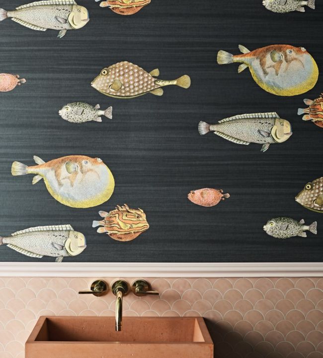 Acquario Wallpaper - Charcoal - 97/10048 - Cole & Son - Premier Wallcovering