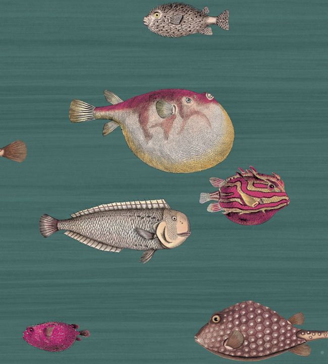 Acquario Wallpaper - Dark Viridian - 114/12024 - Cole & Son - Premier Wallcovering