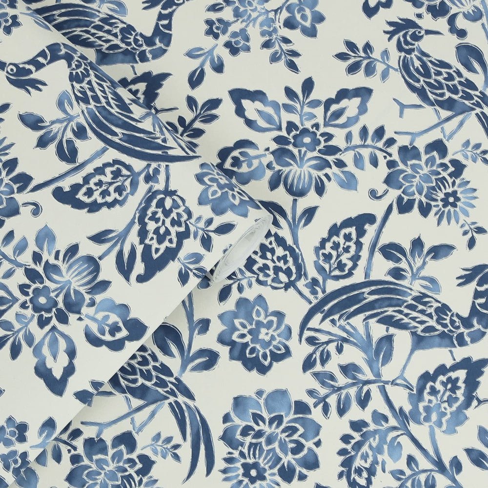Adain Palace Wallpaper - Dark Seaspray Blue - Laura Ashley - 121067 - Premier Wallcovering
