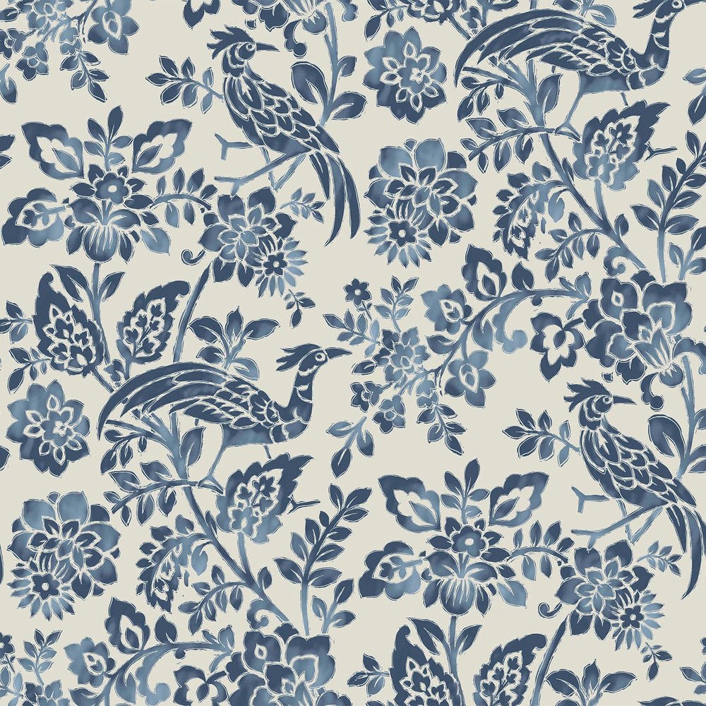 Adain Palace Wallpaper - Dark Seaspray Blue - Laura Ashley - 121067 - Premier Wallcovering