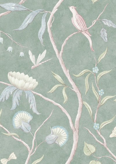 Adam's Eden Wallpaper - Ceramic - Lewis & Wood - Premier Wallcovering