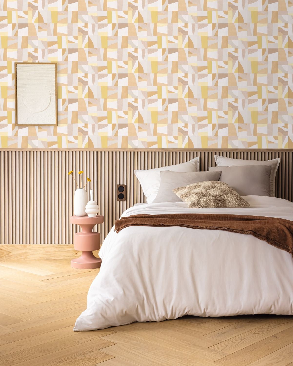 Aix Wallpaper - Beige Jaune - Caselio - 105461228