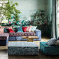 Alberi Wallpaper - Teal/Fuchsia Banner - Clarke & Clarke - W0176/02 - Premier Wallcovering