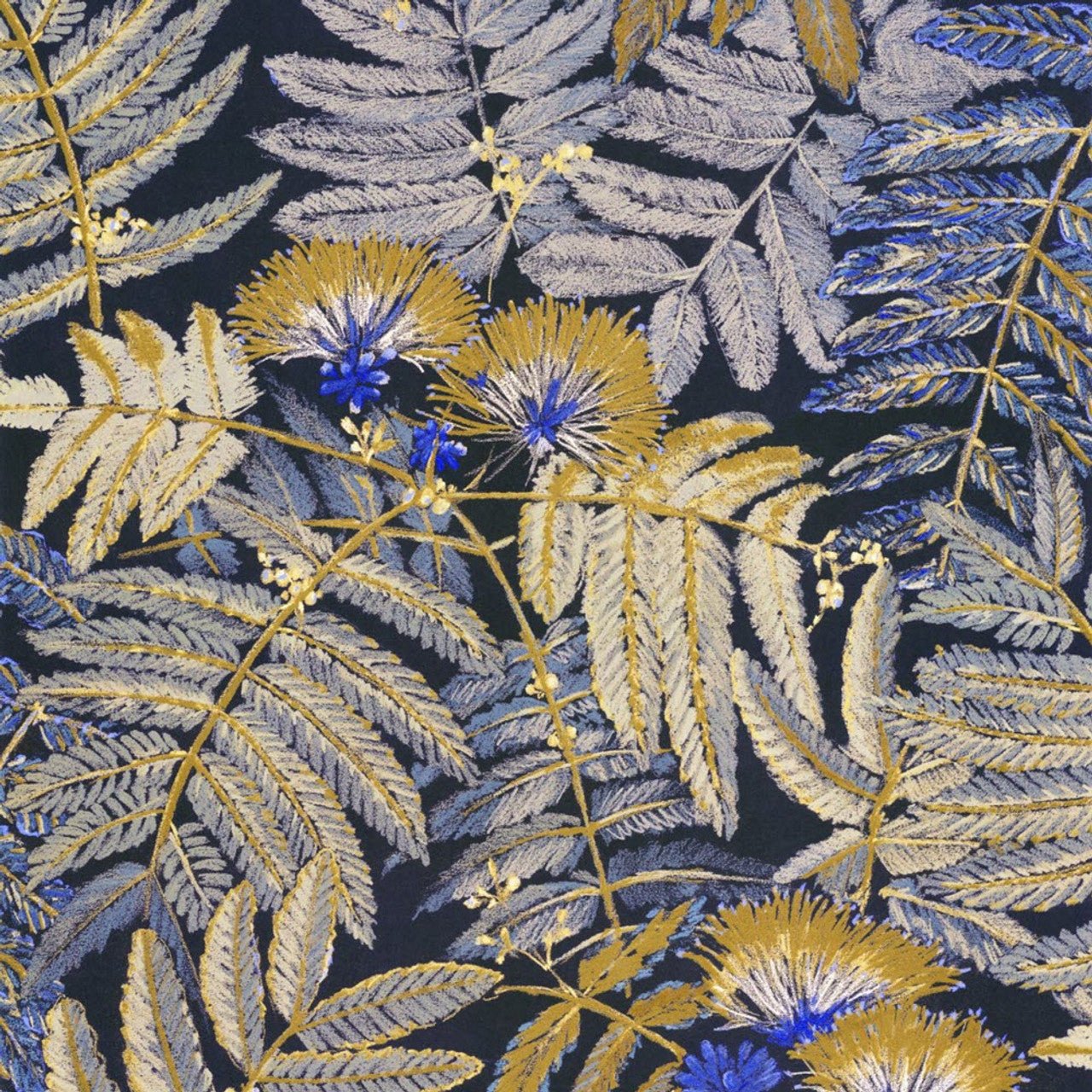 Albizia Botanica Wallpaper - Jaune Curry - Casadeco - 85892175 - Premier Wallcovering