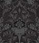 Aldwych Wallpaper - Glitter Silver on Black - 94/5030 - Cole & Son - Premier Wallcovering