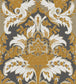Aldwych Wallpaper - Parchment & Glitter Gold on Charcoal - 94/5027 - Cole & Son - Premier Wallcovering