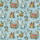 Alice In Wonderland Wallpaper - Puddle Blue - DDIW217286 - Sanderson