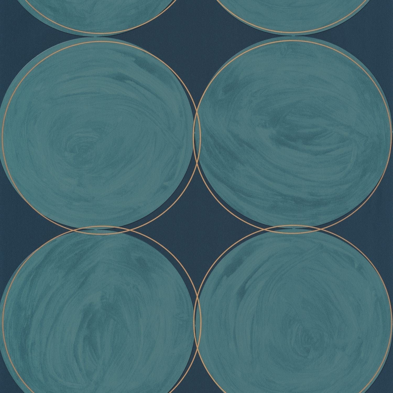 All Around Wallpaper - Bleu Canard - Caselio - 102886126