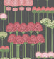 Allium Wallpaper - Coral & Leaf Green on Charcoal - 115/12037 - Cole & Son - Premier Wallcovering