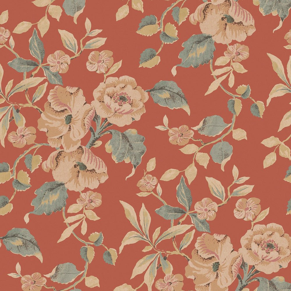 Alyworth Trail Wallpaper - Terracotta - Laura Ashley - 127395 - Premier Wallcovering