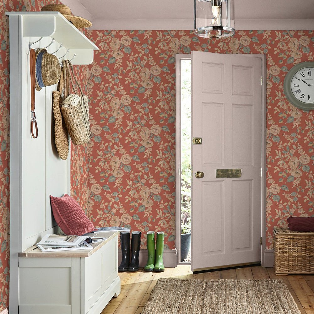 Alyworth Trail Wallpaper - Terracotta - Laura Ashley - 127395 - Premier Wallcovering