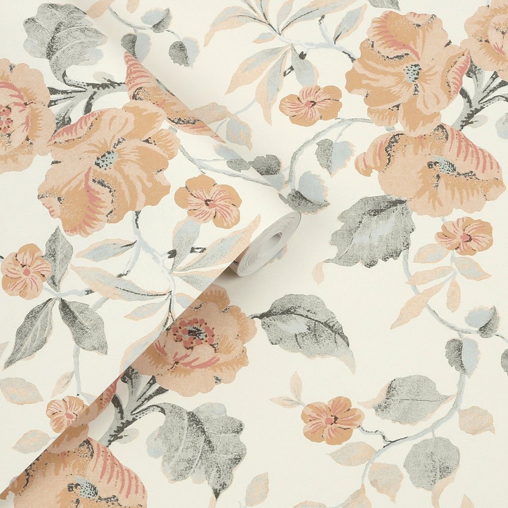 Alyworth Trail Wallpaper - Apricot - Laura Ashley - 127397 - Premier Wallcovering