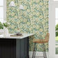 Amara Butterfly Wallpaper - Bamboo/ Fountain Green - DWAW217118 - Sanderson