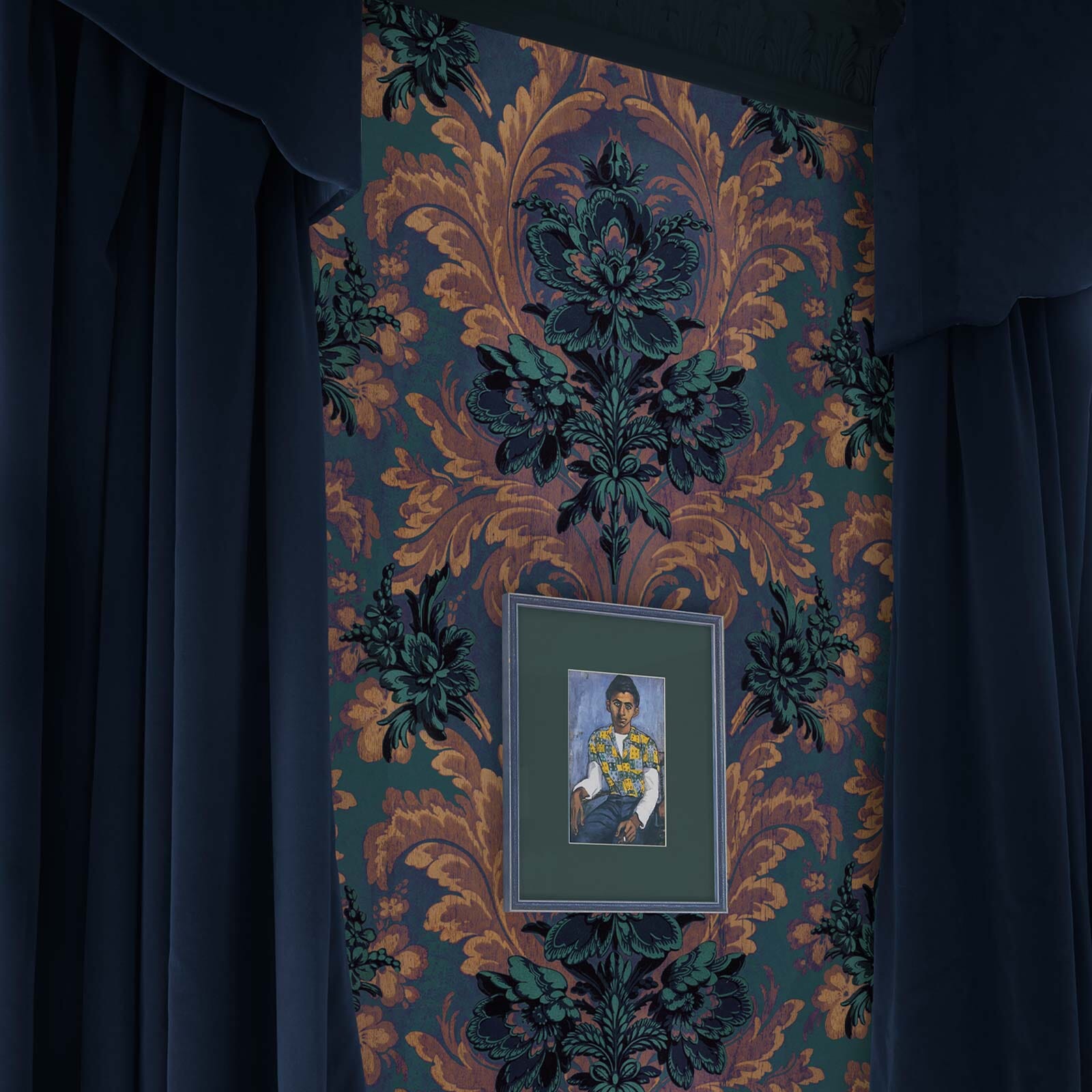 Amarantha Wallpaper - Ink - House of Hackney - 1-WA-AMA-DI-INK-XXX