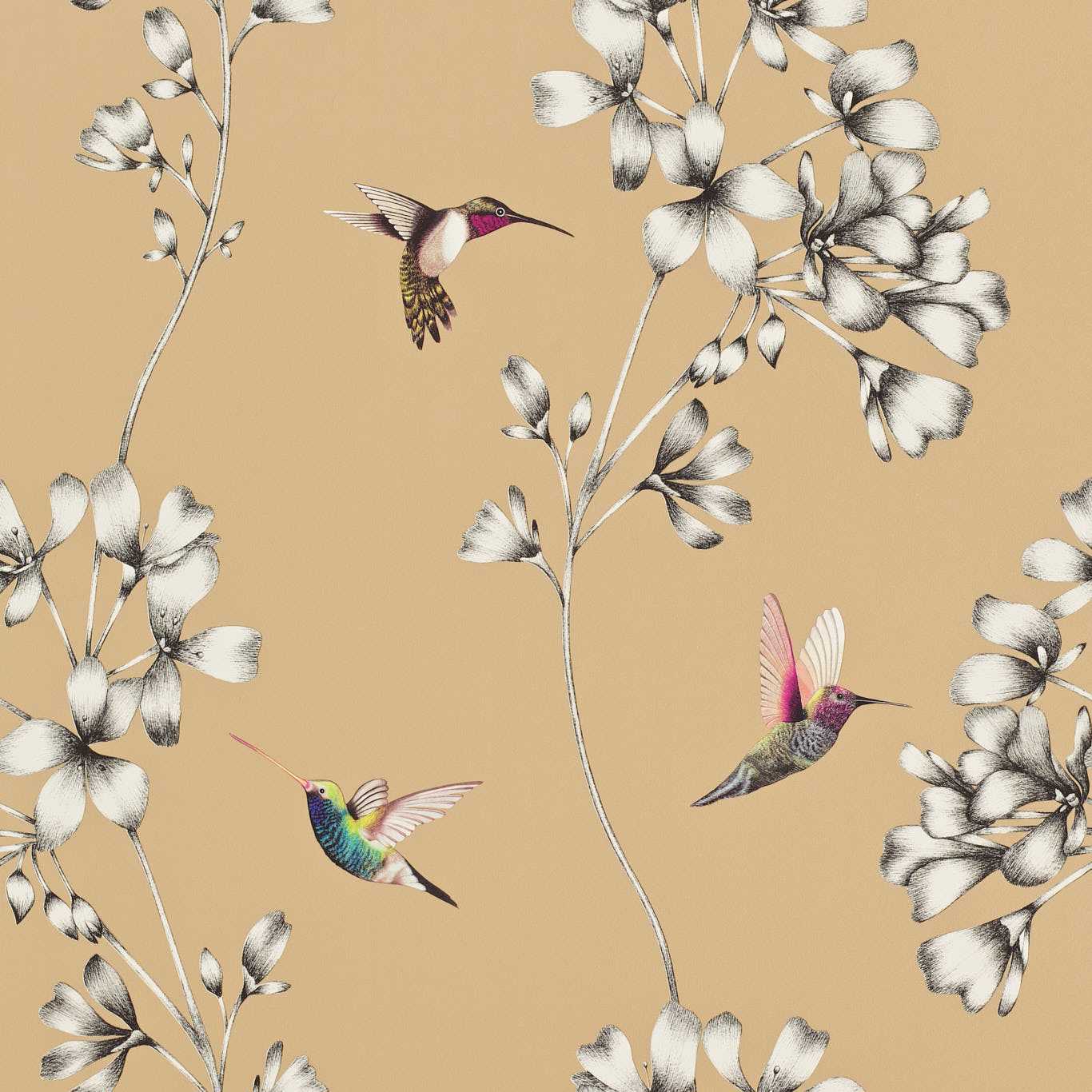 Amazilia Wallpaper - Bronze - Harlequin - HAMA111063