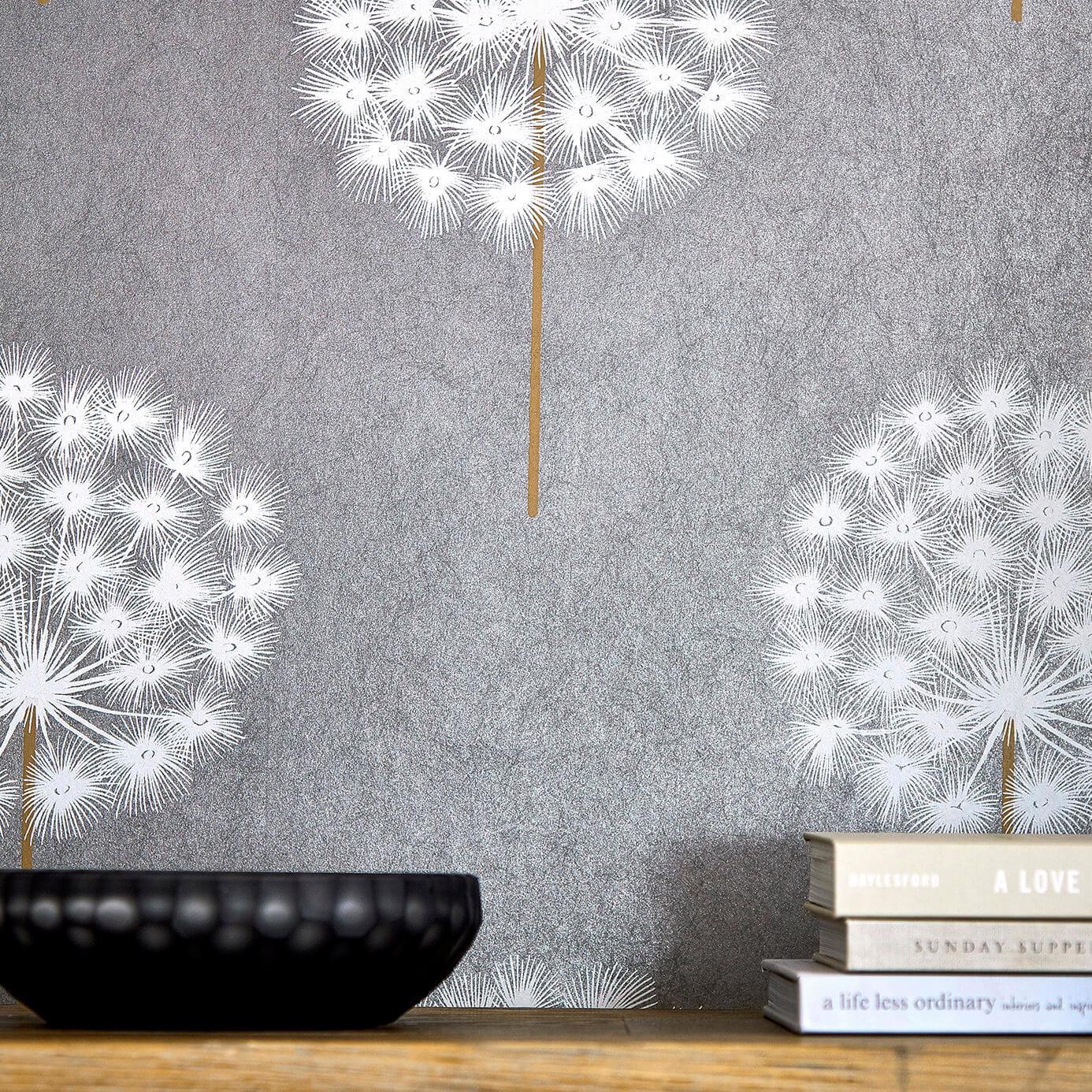 Amity Wallpaper - Pewter/Brass - Harlequin - HPUT111888