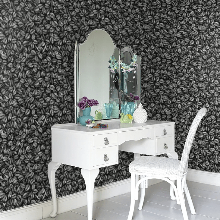 Amorina Wallpaper - Black & White - Boråstapeter - 1773 - Premier Wallcovering