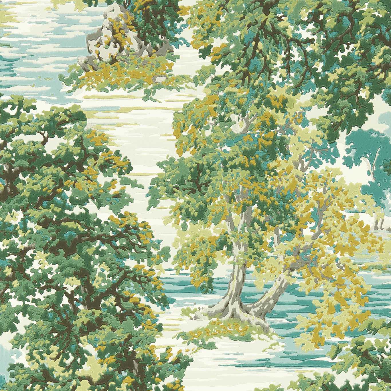 Ancient Canopy Wallpaper - Sap Green - DABW217220 - Sanderson