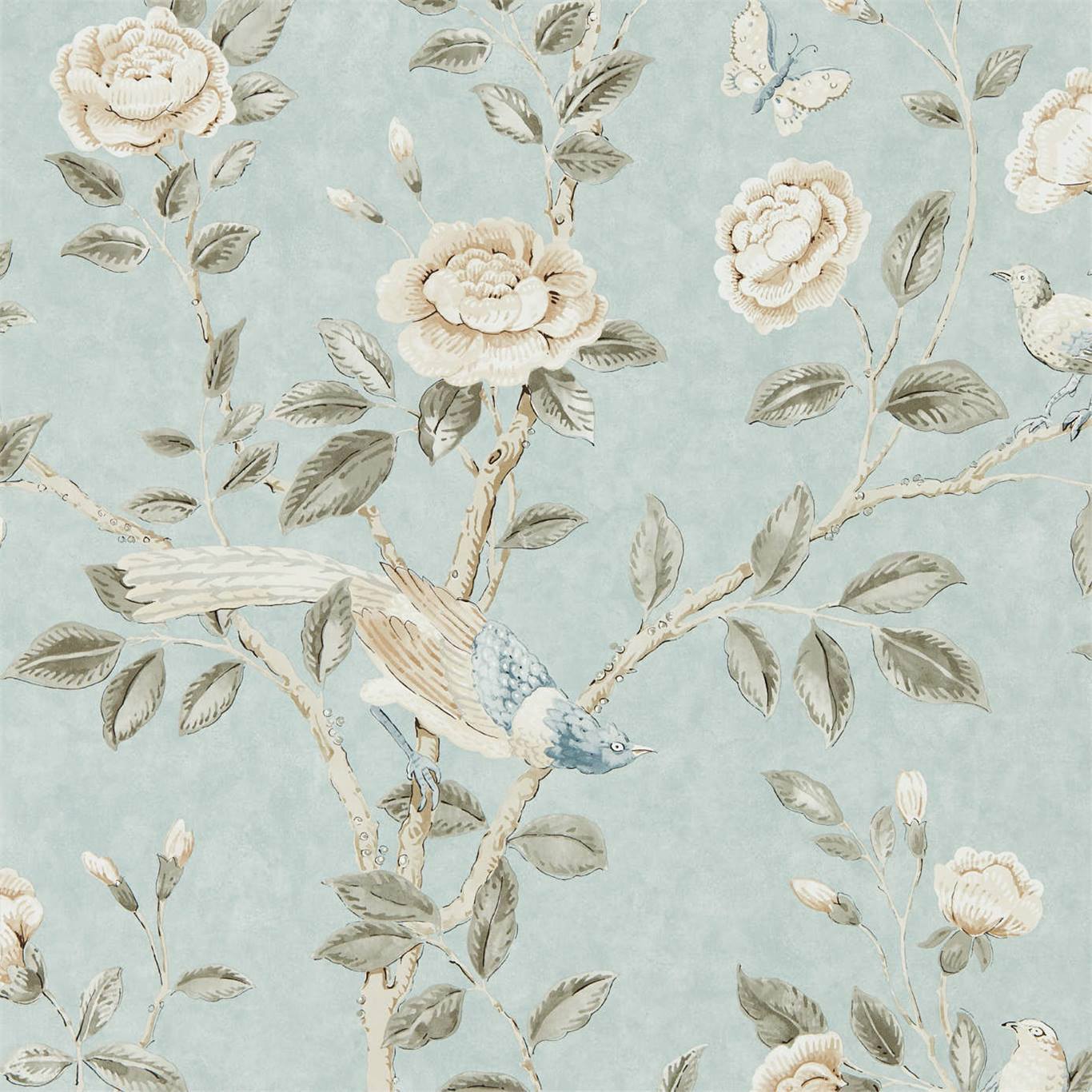 Andhara Wallpaper - Dove/Cream - Sanderson - DCPW216797