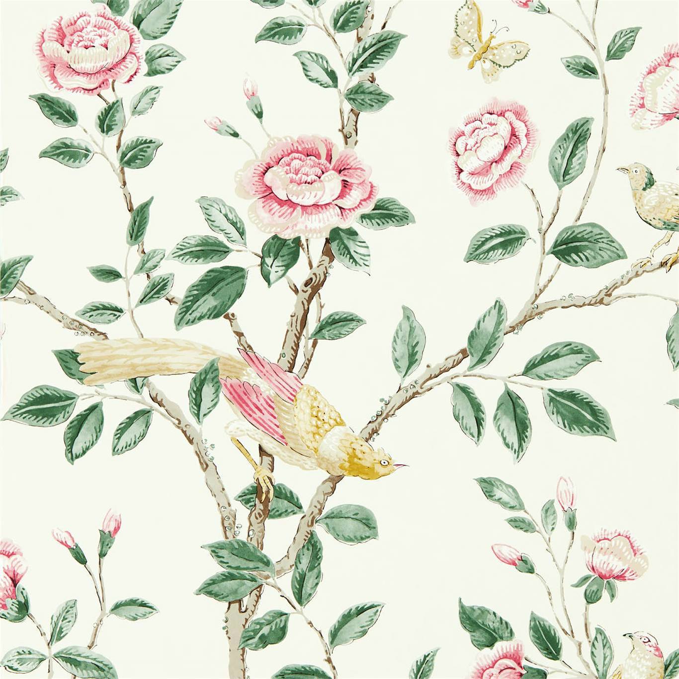 Andhara Wallpaper - Rose/Cream - Sanderson - DCPW216795
