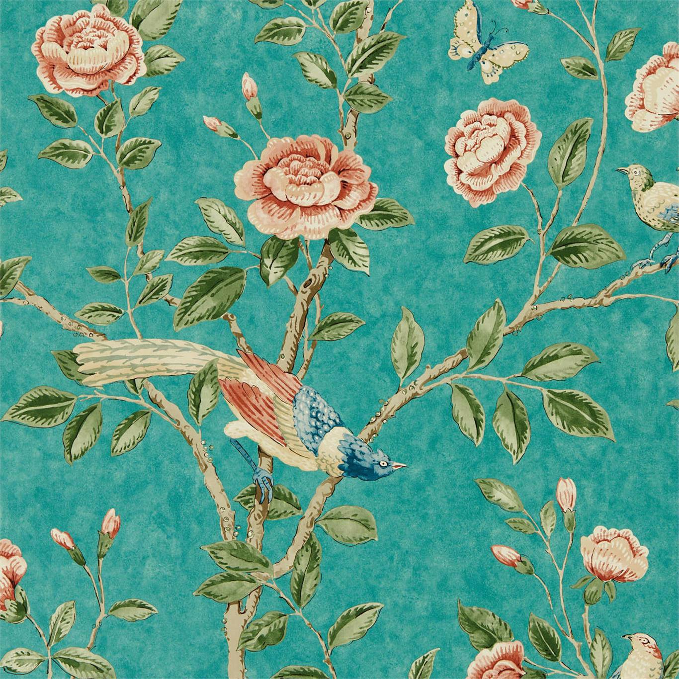 Andhara Wallpaper - Teal/Tumeric - Sanderson - DCPW216796