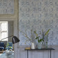 Angelique Damask Wallpaper - Steel - PDG1036/02 - Designers Guild