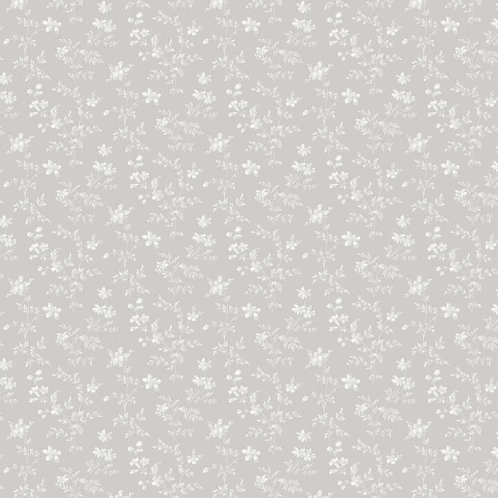 Angsblomma Wallpaper - Feather Grey - Boråstapeter - 3274 - Premier Wallcovering