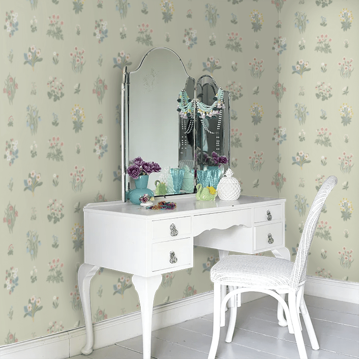 Angsflora Wallpaper - Sage - Boråstapeter - 6950 - Premier Wallcovering