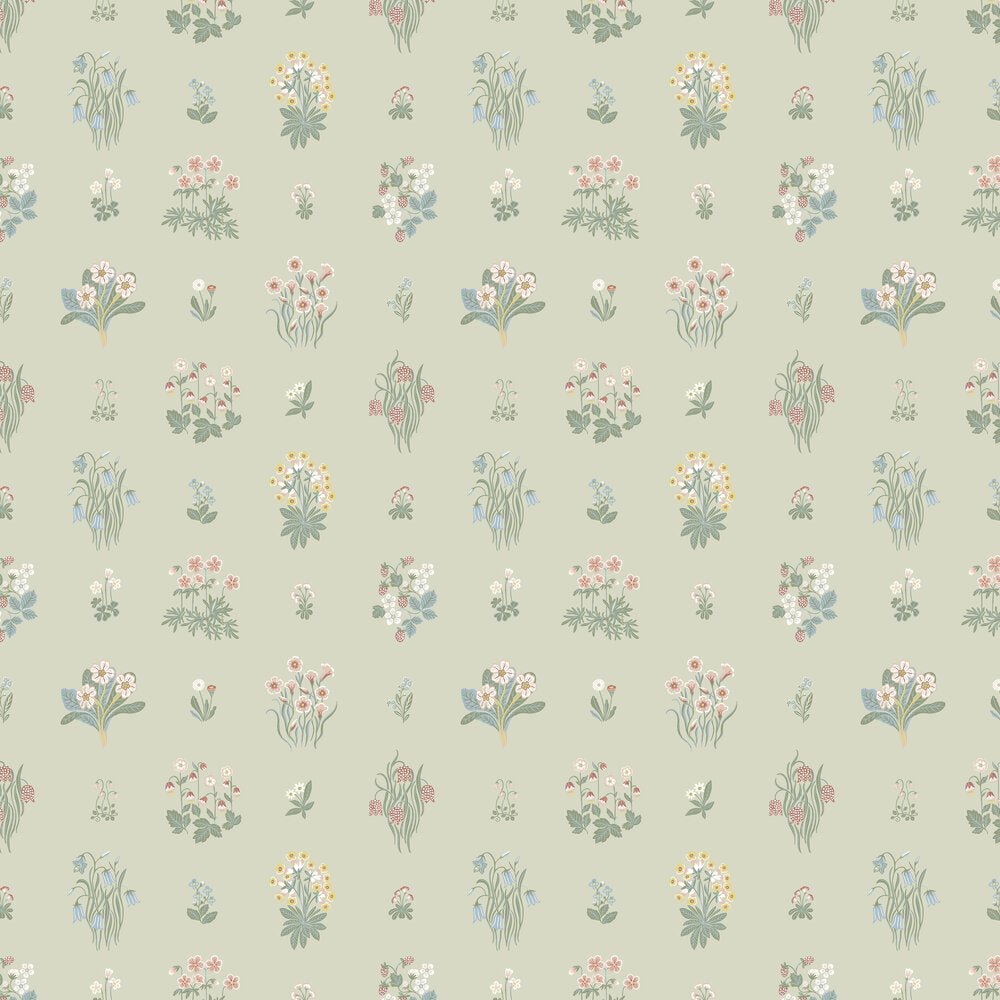 Angsflora Wallpaper - Sage - Boråstapeter - 6950 - Premier Wallcovering