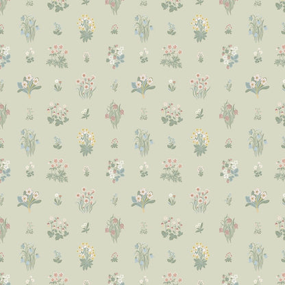 Angsflora Wallpaper - Sage - Boråstapeter - 6950 - Premier Wallcovering