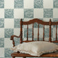 Animal Check Wallpaper - Osney Blue - Skirting White - Josephine Munsey - ANI-006-043 - Premier Wallcovering