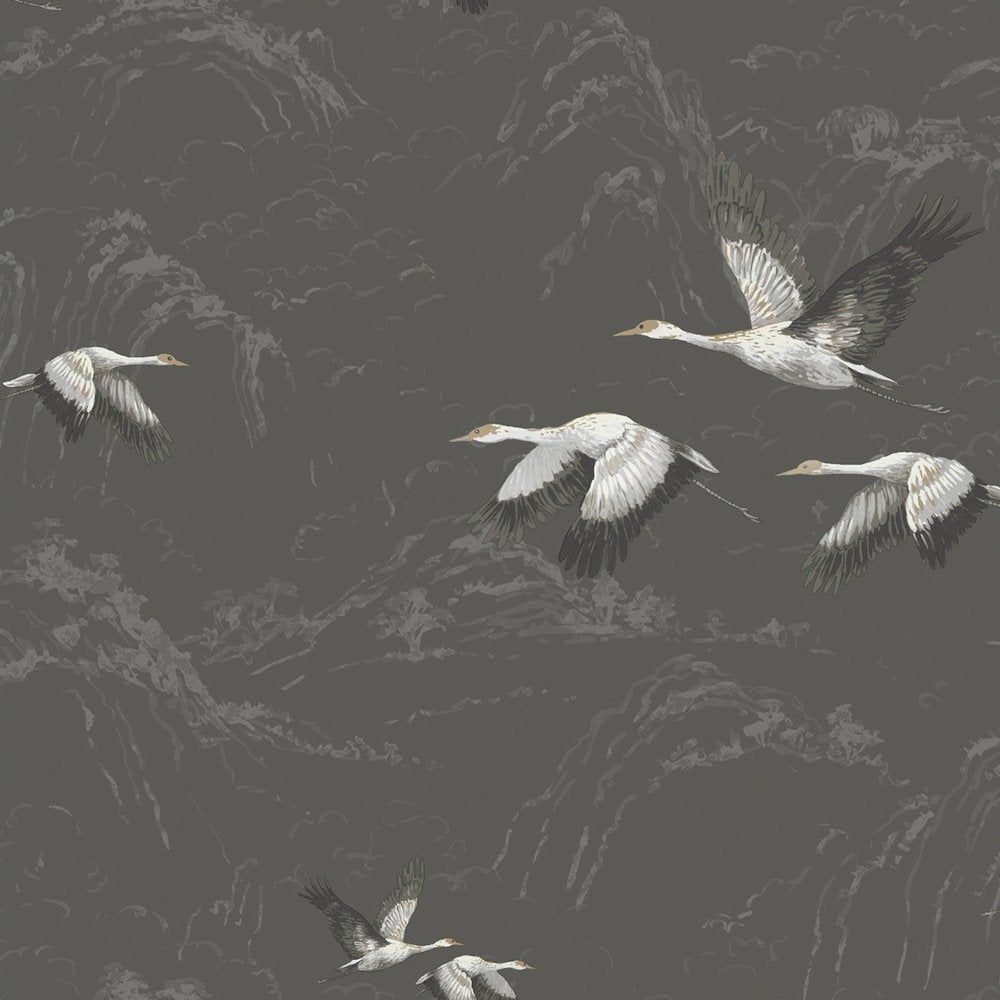 Animalia Wallpaper - Dark Steel - Laura Ashley - 113393 - Premier Wallcovering
