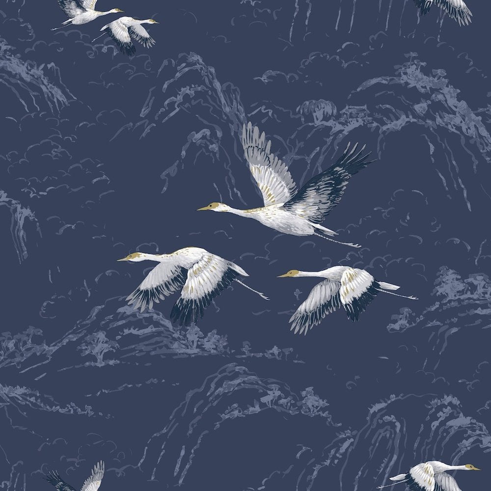 Animalia Wallpaper - Midnight - Laura Ashley - 114894 - Premier Wallcovering