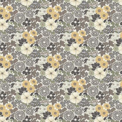 Anita Wallpaper - Brown/ Yellow - Boråstapeter - 2033 - Premier Wallcovering