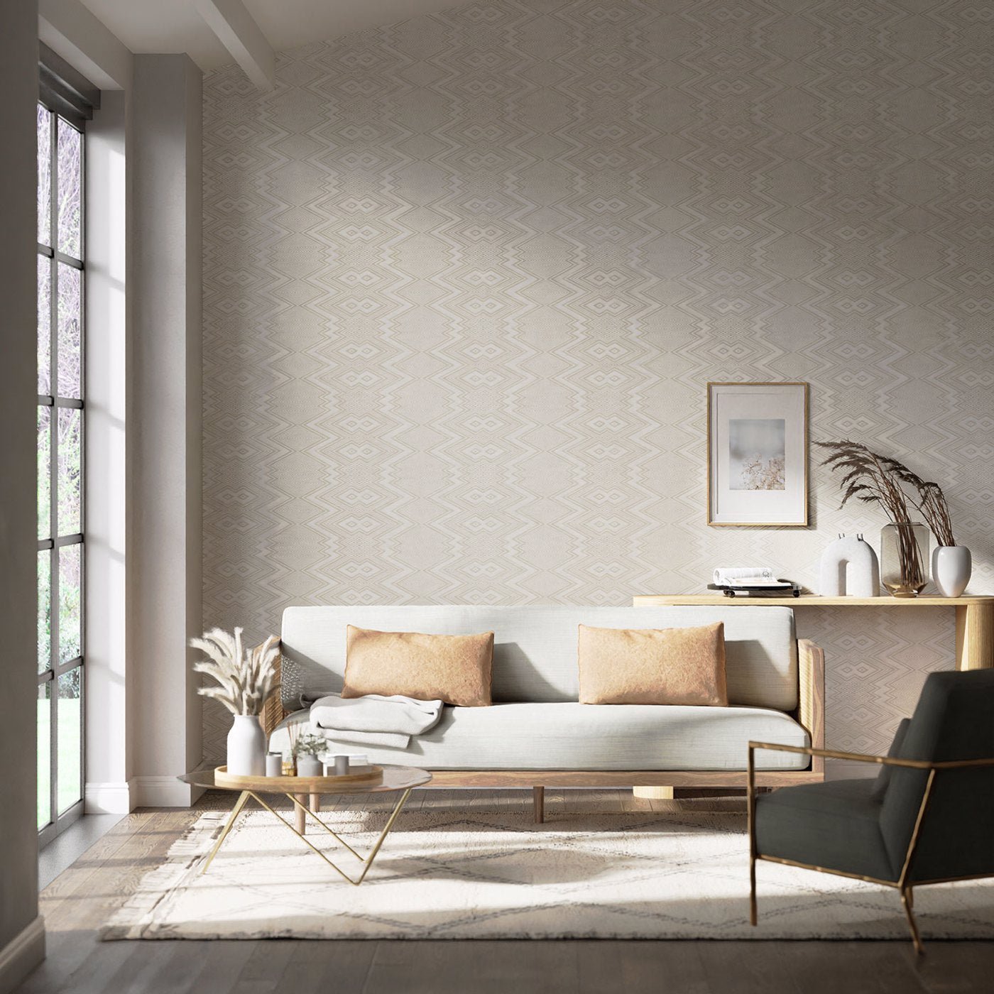 Ankara Wallpaper - Sail Cloth/ Diffused Light - Harlequin - HQN2112847