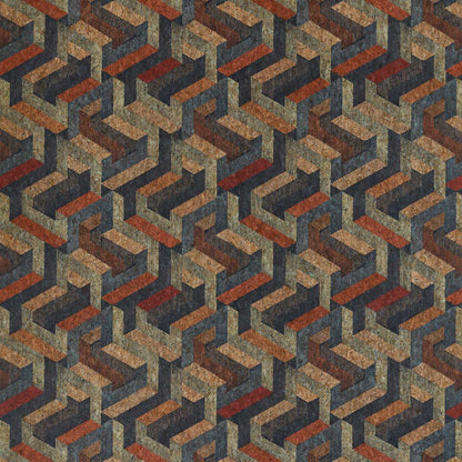 Anthology Escheresque Wallpaper - Copper/Slate - Harlequin - EANW112583