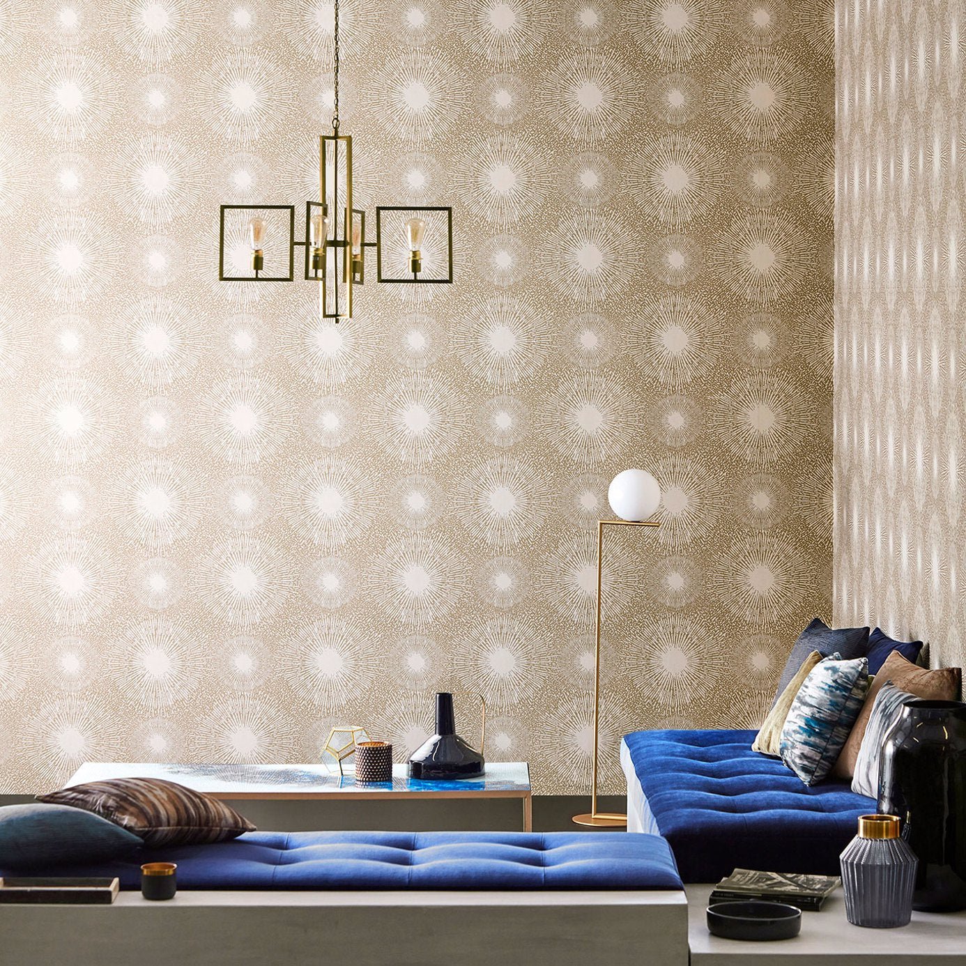 Anthology Perlite Wallpaper - Opal / Gold Mineral - Harlequin - EVIW112071