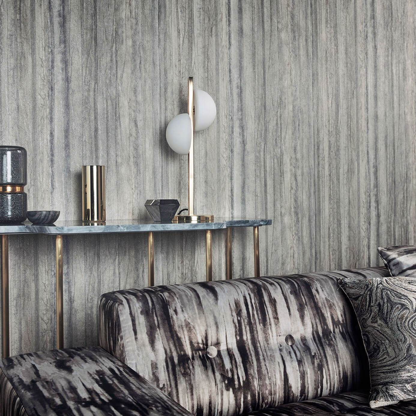 Anthology Plica Wallpaper - Ochre/Cream - EANV111840 - Harlequin - Premier Wallcovering