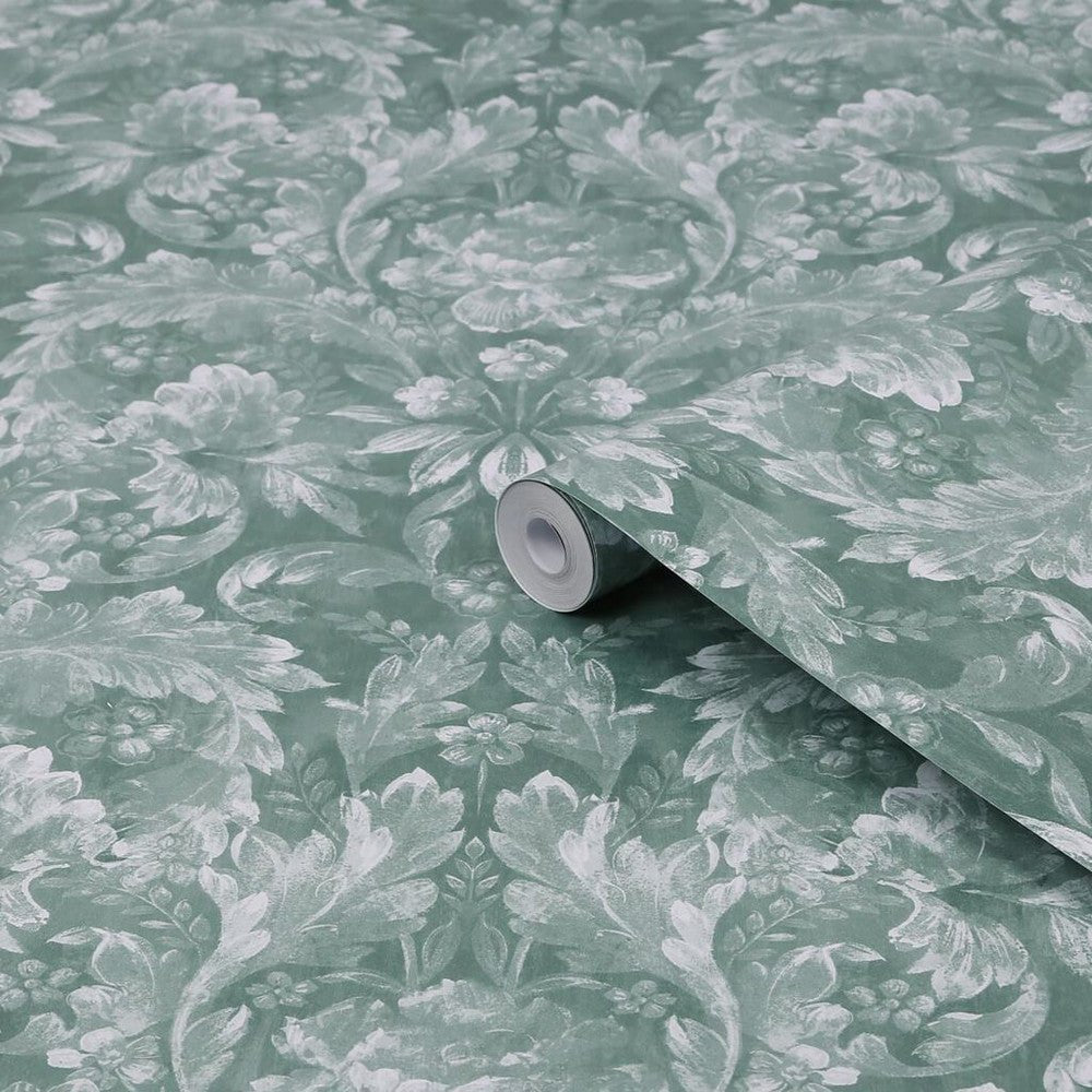 Apolline Wallpaper - Jade Green - Laura Ashley - 119842 - Premier Wallcovering