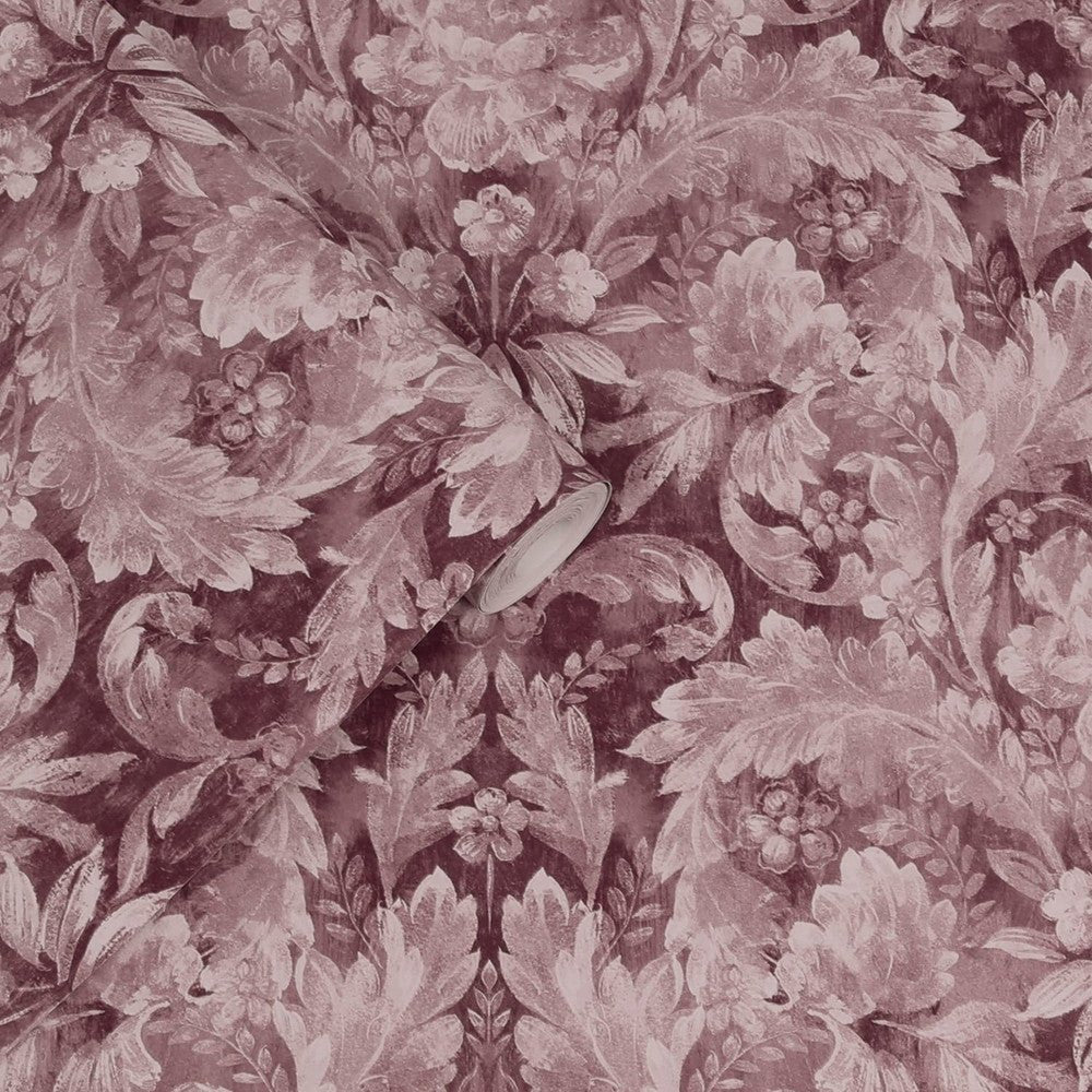 Apolline Wallpaper - Pale Blackberry - Laura Ashley - 121085 - Premier Wallcovering