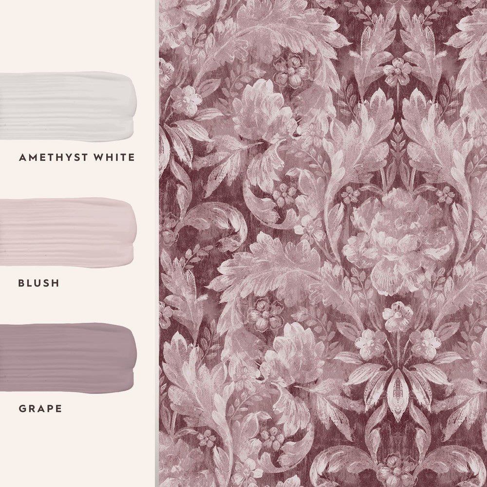Apolline Wallpaper - Pale Blackberry - Laura Ashley - 121085 - Premier Wallcovering
