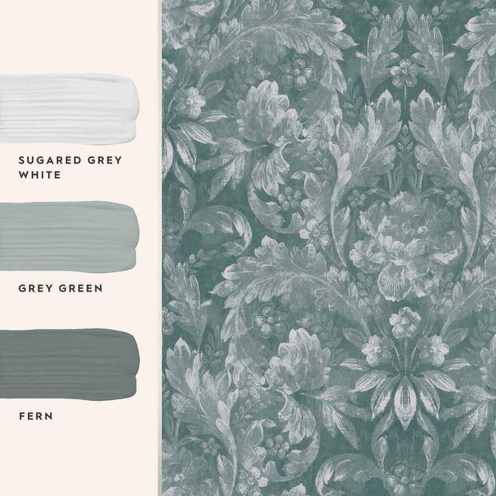 Apolline Wallpaper - Jade Green - Laura Ashley - 119842 - Premier Wallcovering