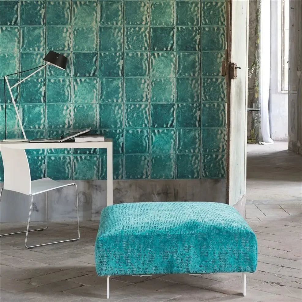 Aquarelle Wallpaper - Turquoise - PDG646/02 - Designers Guild