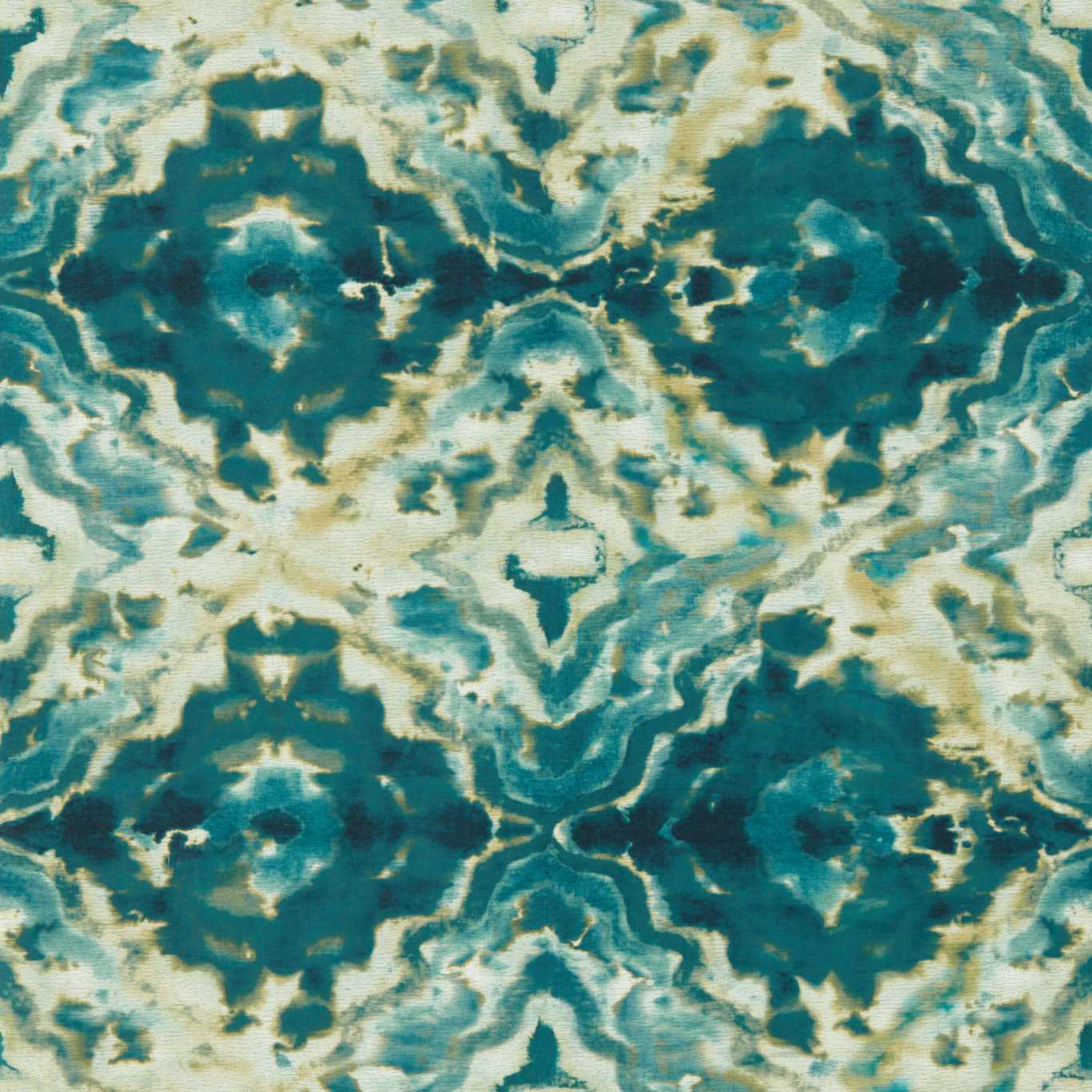 Aqueous Wallpaper - Teal - Clarke & Clarke - W0147/04 - Premier Wallcovering