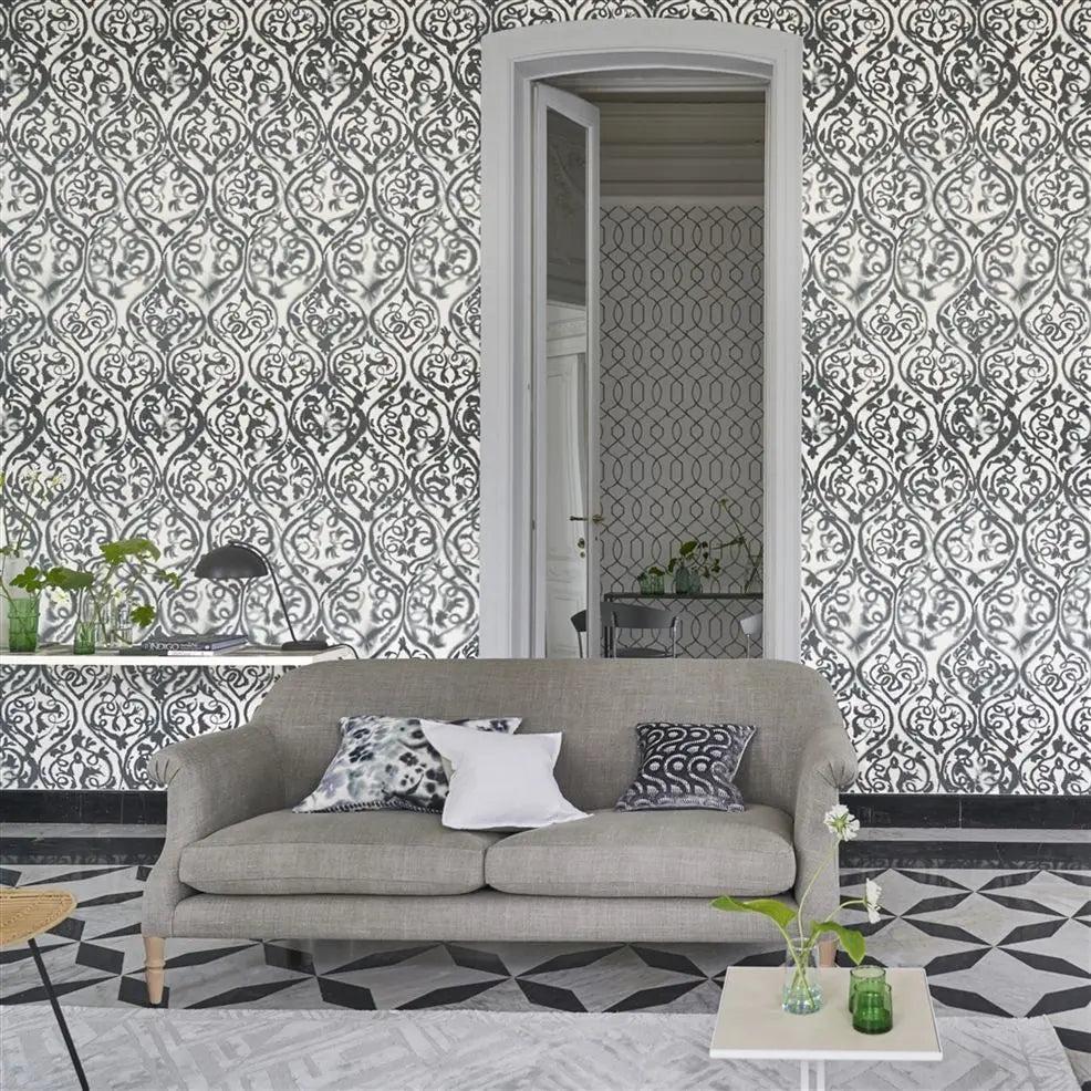 Arabesque Wallpaper - Graphite - PDG1029/02 - Designers Guild
