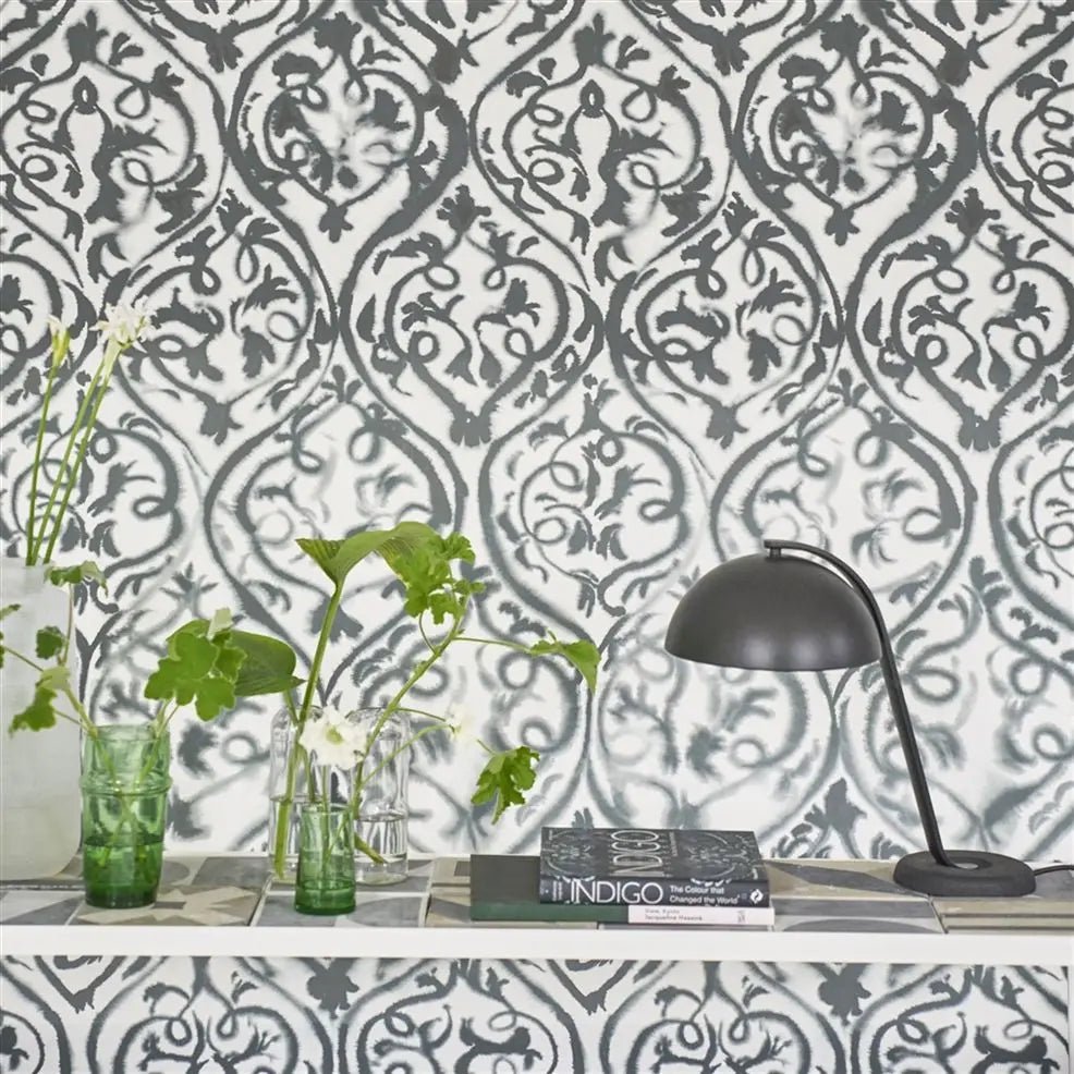 Arabesque Wallpaper - Graphite - PDG1029/02 - Designers Guild